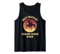 Best Buckin' Grand Dude Western Rodeo Cowboy Bucking Horse Camiseta sin Mangas
