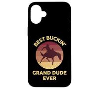 Best Buckin' Grand Dude Western Rodeo Cowboy Bucking Horse Carcasa para iPhone 16 Plus
