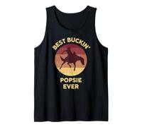 Best Buckin' Popsie Ever Western Rodeo Cowboy Bucking Horse Camiseta sin Mangas