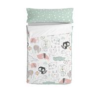 Best Buddies Saco nórdico Multicolor, 105x200 cm (Cama 105) Sin Relleno, 100% Algodón, Calidad de 150 Hilos