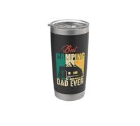Best Camping Dad Ever Hiking Camper Adventure Nature Lover Vaso térmico de acero inoxidable de doble pared