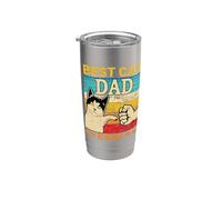 Best Cat Dad Ever For Dad Grandpa Fathers Day Cat Daddy Vaso térmico de acero inoxidable de doble pared