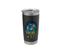 Best Cat Dad Ever Funny Kitten Tabby Cat For Fathers Day Vaso térmico de acero inoxidable de doble pared