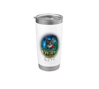 Best Cat Dad Ever Funny Kitten Tabby Cat For Fathers Day Vaso térmico de acero inoxidable de doble pared