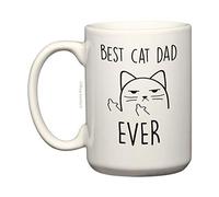 Best Cat Dad Ever - Grande 420ml Taza De Café De Cerámica