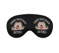 Best Cat Dad Ever - Máscara para dormir con dedo medio, suave, con los ojos vendados, portátil, con correa ajustable para hombres y mujeres