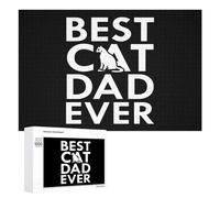 Best Cat Dad Ever - Rompecabezas de 300/500/1000 piezas, regalos desafiantes personalizados para adultos, 1000 piezas