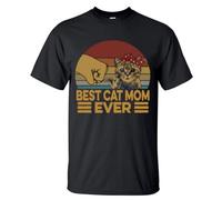 Best Cat Dad Ever Summer Men's T Shirt Cotton Short Sleeve Fashion Cute Streetwear Animal Cats Male Tops Casual