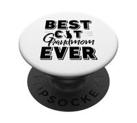Best Cat Grandmom Ever Cats Cat Grandma PopSockets PopGrip Adhesivo