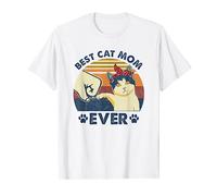 Best Cat Mom Ever Cute & Funny Cat Mom Mamá Gata Camiseta