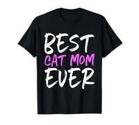 Best Cat Mom Ever Family Cool Funny Camiseta