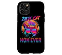 Best Cat Mom Ever Vintage 80s Funny Mothers Day Cat Lover Carcasa para iPhone 11 Pro