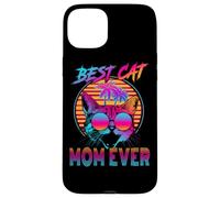 Best Cat Mom Ever Vintage 80s Funny Mothers Day Cat Lover Carcasa para iPhone 15 Plus