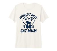 Best Cat Mum In The World Ever A Heart Full of Love For Cats Camiseta Premium