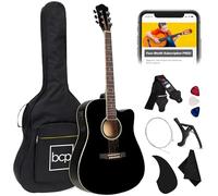 Best Choice Products juego de guitarra eléctrica acústica de tamaño completo de 41 pulgadas con cejilla, sintonizador electrónico, bolsa de conciertos, correa, púas