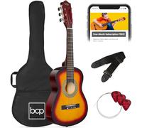Best Choice Products - Kit completo de guitarra acústica clásica para niños de 76 cm con bolsa de transporte, púas, sintonizador electrónico y correa