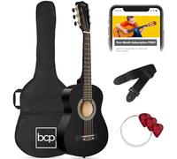 Best Choice Products Kit de iniciación de guitarra acústica para niños de 30 pulgadas con correa, funda, cuerdas, color negro