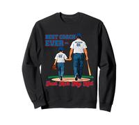 Best Coach Ever Día del Padre Béisbol Papá Amante de los deportes Sudadera