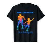 Best Coach Ever Día del Padre Fútbol Papá Deportes Amante Fan Papa Camiseta