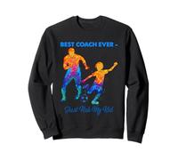 Best Coach Ever Día del Padre Fútbol Papá Deportes Amante Fan Papa Sudadera