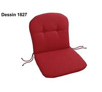 Best Cojín monobloque para Silla Niederlehner, v. Dessins, algodón/poliéster, 84 x 45 x 5 cm, Color Rojo