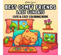 Best Comfy Friends: Lazy Sundays: Cute & Cozy Coloring Book for Adults & Kids Featuring Bold & Easy Designs of Fuzzy Animals for Relaxation and Stress Relief