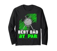 Best Dad by Par Golf Balls Dad For Men Father's Day Golf Manga Larga