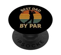 Best Dad by Par Vintage Golf para el Día del Padre Golfista Hombres PopSockets PopGrip Adhesivo