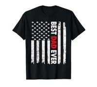 Best Dad Ever American Flag For Men Father's Day USA Flag Camiseta