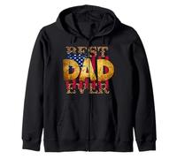 Best Dad Ever American Flag For Men Father's Day USA Flag Sudadera con Capucha