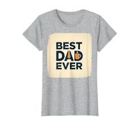 Best Dad Ever Daddy Gift Día del Padre Retro Coffee Lover Camiseta, Mujer, Gris Jaspeado, M