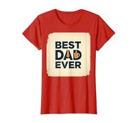Best Dad Ever Daddy Gift Día del Padre Retro Coffee Lover Camiseta, Mujer, Rojo, XL