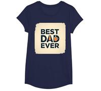 Best Dad Ever Daddy Gift Día del Padre Retro Coffee Lover Camiseta, Niñas, Azul Marino, M