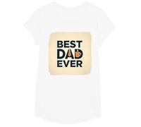 Best Dad Ever Daddy Gift Día del Padre Retro Coffee Lover Camiseta, Niñas, Blanco, Mediano