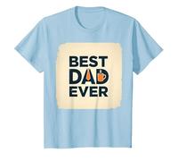 Best Dad Ever Daddy Gift Día del Padre Retro Coffee Lover Camiseta, Niños, Azul Bebé, 12 años