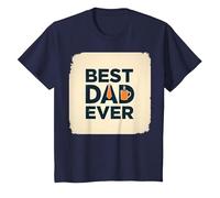 Best Dad Ever Daddy Gift Día del Padre Retro Coffee Lover Camiseta, Niños, Azul Marino, 4 años