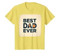 Best Dad Ever Daddy Gift Día del Padre Retro Coffee Lover Camiseta, Niños, Limón, 4 años