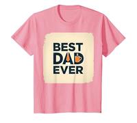 Best Dad Ever Daddy Gift Día del Padre Retro Coffee Lover Camiseta, Niños, Rosado, 10 años