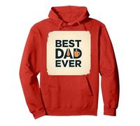 Best Dad Ever Daddy Gift Día del Padre Retro Coffee Lover Sudadera con Capucha, Unisex para Adultos, Rojo, XXL