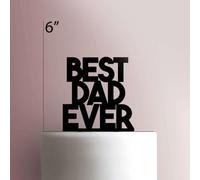 Best Dad Ever- Decoración acrílica para tartas de 7 pulgadas de ancho/verde claro