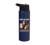 Best Dad Ever Día del Padre Familia Marido Divertido Papá Stainless Steel Insulated Water Bottle