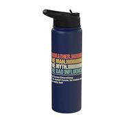 Best Dad Ever Día del Padre Familia Marido Divertido Papá Stainless Steel Insulated Water Bottle