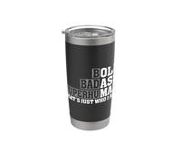 Best Dad Ever Día del Padre Familia Marido Divertido Papá Vaso térmico de acero inoxidable de doble pared