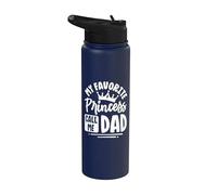 Best Dad Ever From Daughter Día del Padre Marido Divertido Papá Stainless Steel Insulated Water Bottle