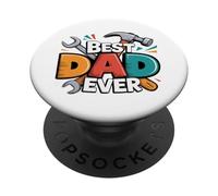 Best Dad Ever Funny Daddy Meme Craftsman Cita Día del Padre PopSockets PopGrip Adhesivo