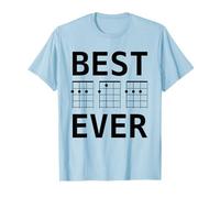 Best Dad Ever - Ukelele Negro con diseño de acordes para Padres Camiseta