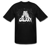 Best Dad In Galaxy Top Unisex 100% Cotton Short-Sleeve T-Shirts Black L