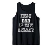 Best Dad in the Galaxy Regalo del Día del Padre Kid Papa Tee Family Camiseta sin Mangas