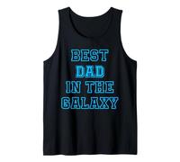 Best Dad in the Galaxy Regalo del Día del Padre Kid Papa Tee Family Camiseta sin Mangas