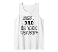 Best Dad in the Galaxy Regalo del Día del Padre Kid Papa Tee Family Camiseta sin Mangas